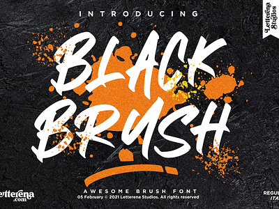 BLACK BRUSH - Awesome Brush Font