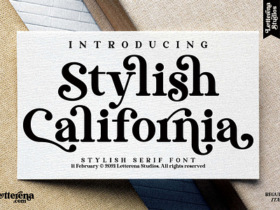 Stylish California - Stylish Serif Font apparel apparel font branding design font font design fonts icon illustration lettering logo script font typography vector