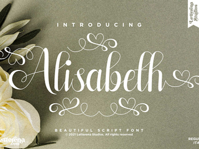Alisabeth - Beautiful Script Font branding design font font design fonts icon illustration lettering logo script font typography