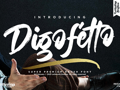Digofetto - Strong Brush Font apparel apparel font branding design font font design fonts icon illustration lettering logo script font typography vector