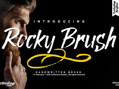 Rocky Brush - Brush Font branding design font font design fonts icon illustration lettering logo script font typography