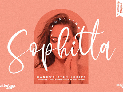 Sophitta - Signature Script Font branding design font font design fonts icon illustration lettering logo script font vector