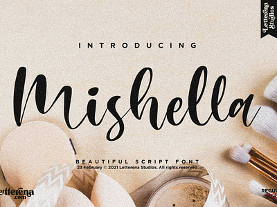 Mishella - Beautiful Script Font branding design font font design fonts icon illustration lettering logo script font