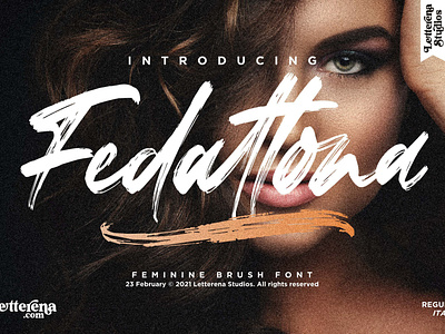 Fedattona - Feminine Brush Font branding design font font design fonts icon illustration lettering logo script font typography