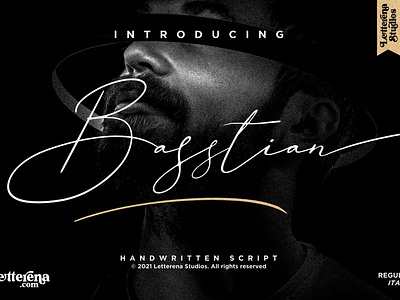 Basstian - Signature Script Font apparel font branding design font font design fonts icon illustration lettering logo script font typography