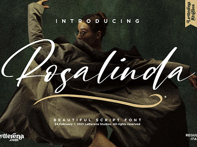 Rosalinda - Beautiful Script Font branding design font font design fonts icon illustration lettering logo script font typography