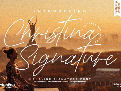 Christina Signature - Monoline Signature Font