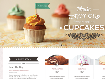 WIP Cakeshop Website cake cupcake cute lovely pastel warm website