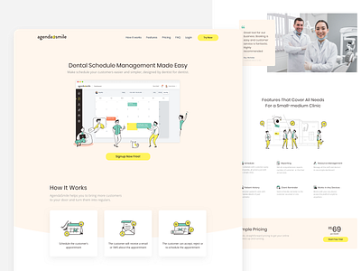 Landing Page Design for Dental Clinic App