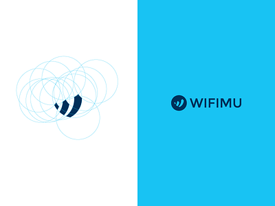 WIFIMU Logo app blue corporate indonesia logo startup wifimu