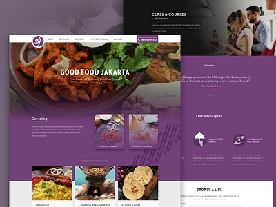 GoodFoodJakarta Homepage catering chef cooking delivery fnb food foods indian restaurant ui website