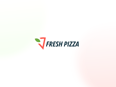 Fresh Pizza Logo adobe app branding design food fresh green logo pizza red vector web