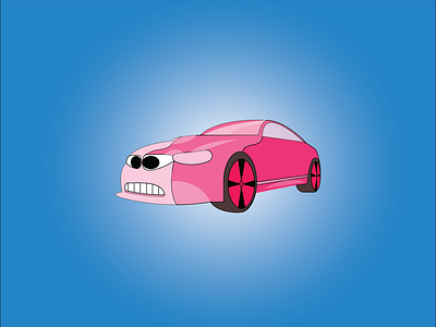 New Cartoon car flat illustration