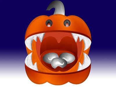 Ghost eggs in Halloween pumpkin!