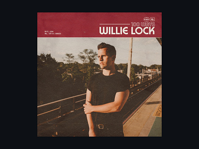 Willie Lock 100 Ways Alt. Cover album artwork album cover branding cover art cover design distressed retro retro font texture vintage