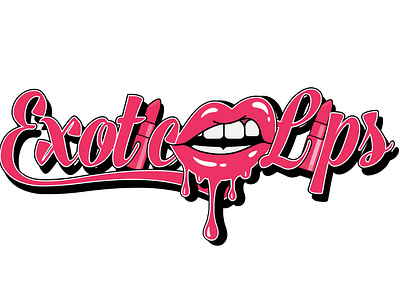 Exotic Lips design lips lipstick logo vector