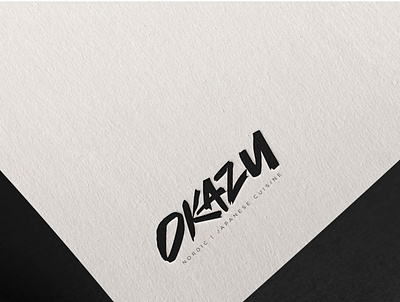 OKAZU logo and Illustration branding design illustration lettering logo minimal typography