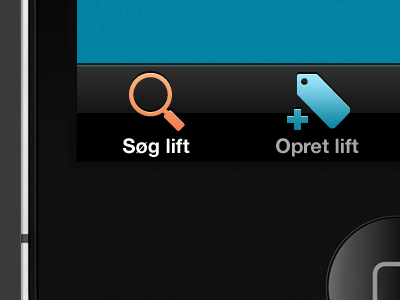 Blue vs. orange app button carpooling gomore ios iphone mobile navigation search