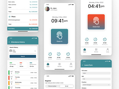 Absensi App - Mobile design