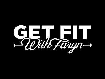 Get Fit With Faryn identity logo mark script type