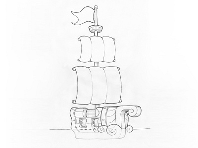 Pirate Ship Sketch pirate ship sketch