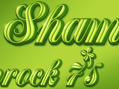 Shamrock 7's 7 clover clovers font fonts green logo logos mark scalable shamrock shamrocks treatment type typography vector