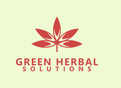 Herbal solution logo brand branding clean design flat graphic design illustrator logo minimal modern typography vector