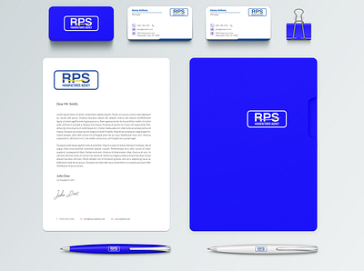 RPS Branding Identity brand branding brochure design business card clean flyer design graphic design illustrator manufacturing modern stationery ui