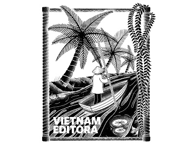 "VIETNAM" bookseller black and white black and white illustration digitalart illustration illustration art