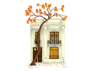 BA HOUSE autumn buenos aires digitalart illustration illustration art