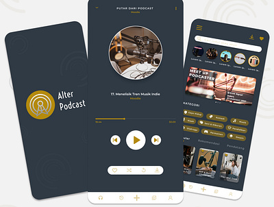 Alter Podcast Mobile App dailyui figmadesign mobile design ui uidesign uiux userinterface