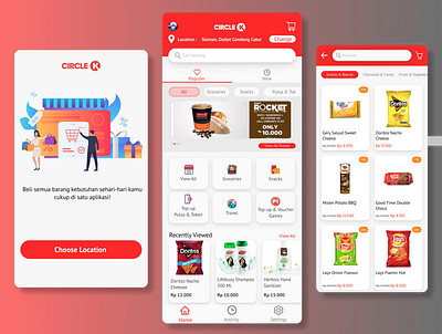 Circle-K Online Retail app design mobile retail ui ux