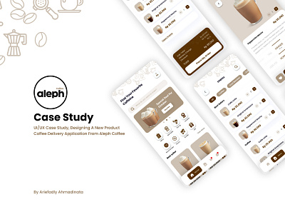 Aleph Coffee design challange 3d animation app branding design figma graphic design illustration logo mobile motion graphics typography ui ux vector