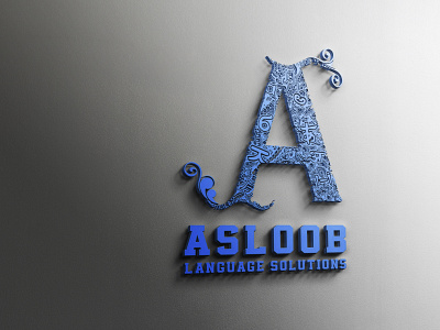 Asloob Language Solutions - Logo 3d logo adobe photoshop branding graphic design illustration logo vector