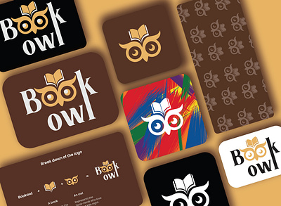 Bookowl- a story reading and writing app branding branding owl logo story app