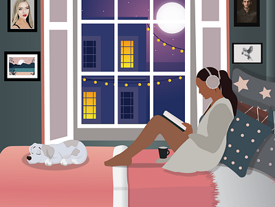 Cozy Room Vibe Illustration cozy room illustration