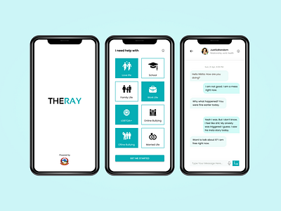 The Ray- A Mental Health Communication App mental health app mobile app uiux