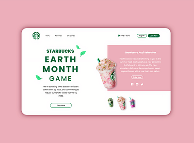 Starbucks Website Redesign starbucks ui ux webdesign