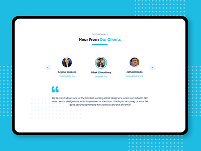 Testimonial UI Design