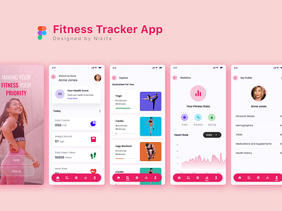 Fitness Tracker App fitness fitnesstrackerapp ui uichallenge uiux