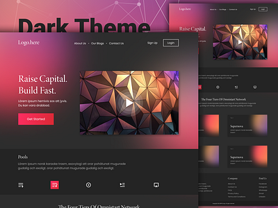 Dark Theme Website