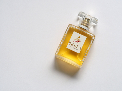 bella perfume design logo minimal