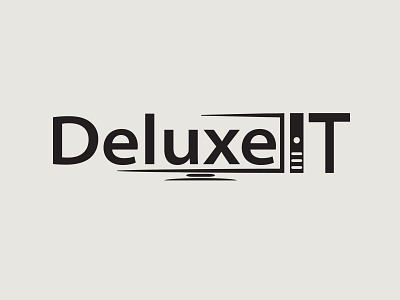 Deluxe IT design logo typography