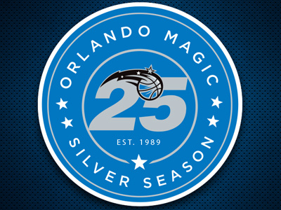 Silver Season 1989 25 anniversary basketball blue design fl graphic design logo magic nba orlando orlando magic silver silver season star