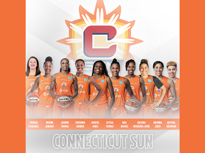 2020 CT SUN basketball connecticut creative design digital graphic design typography