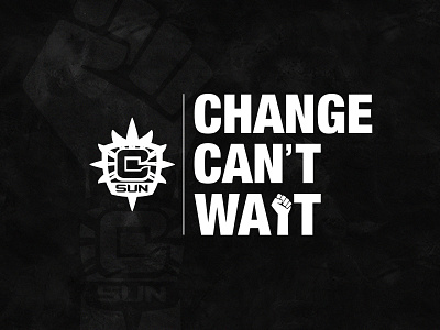CHANGE CAN'T WAIT basketball connecticut creative graphic design logo typography wnba