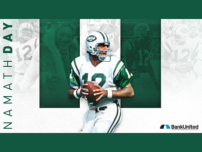 NAMATH DAY creative design graphic graphic design jets new york new york city new york jets social media