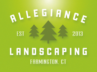 Allegiance branding connecticut creative design farmington green land landscaping logo trees typography