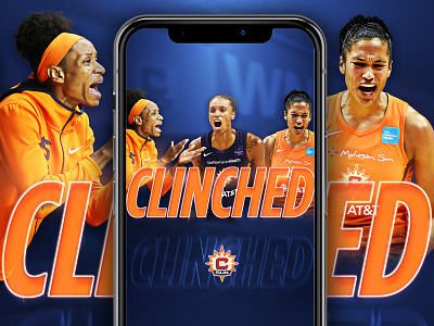 CT SUN CLINCHED basketball connecticut connecticut sun creative ct social media typography wnba