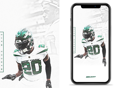 SPOTLIGHT WHITE WALLPAPER creative design football graphic design jets new york new york city new york jets nfl nyc wallpaper